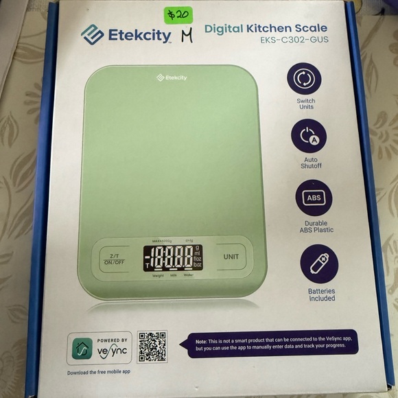 Etekcity Food Kitchen Scale, Digital Grams and Ounces Mint Green - Picture 10 of 11